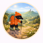 Mole on leisurely walk
